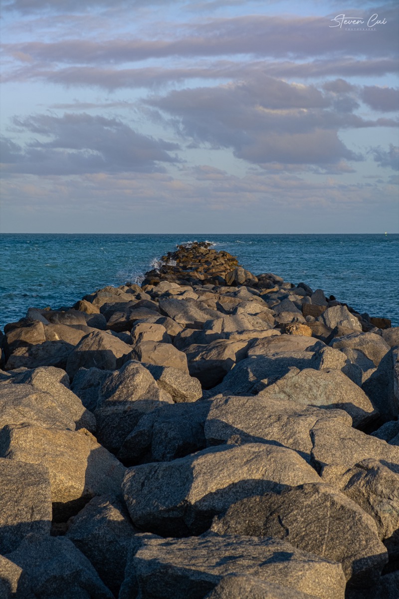 Miami photograph rock sea-w